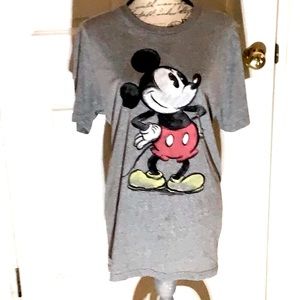 Mickey Mouse tee shirt grey in color.